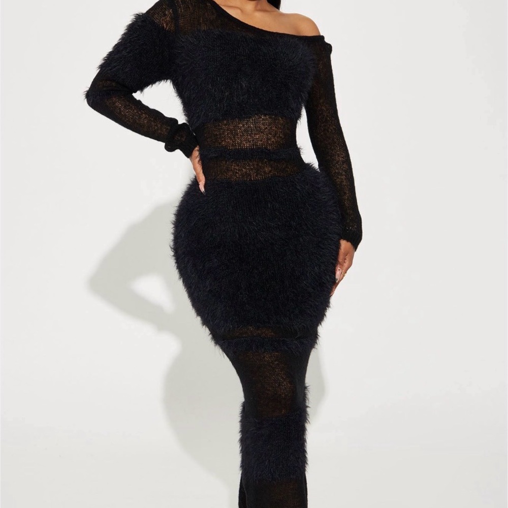 Elegant Black Off-Shoulder Dress